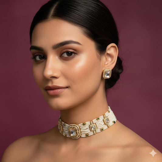 • Clothing: Embroidered/Printed suit for women - Made of best quality fabric - lawn or linen or chiffon - pure silk - Available at Najma Designs & Co. • Jewelry: Gold - plated stud earrings for