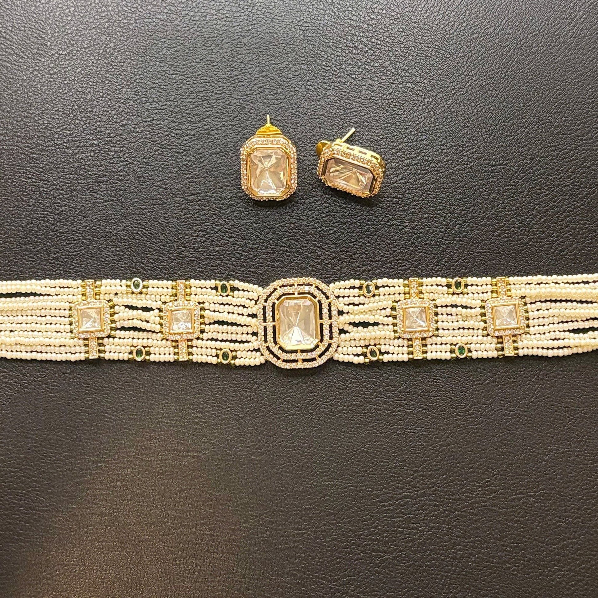 • Clothing: Embroidered/Printed suit for women - Made of best quality fabric - lawn or linen or chiffon - pure silk - Available at Najma Designs & Co. • Jewelry: Gold - plated stud earrings for