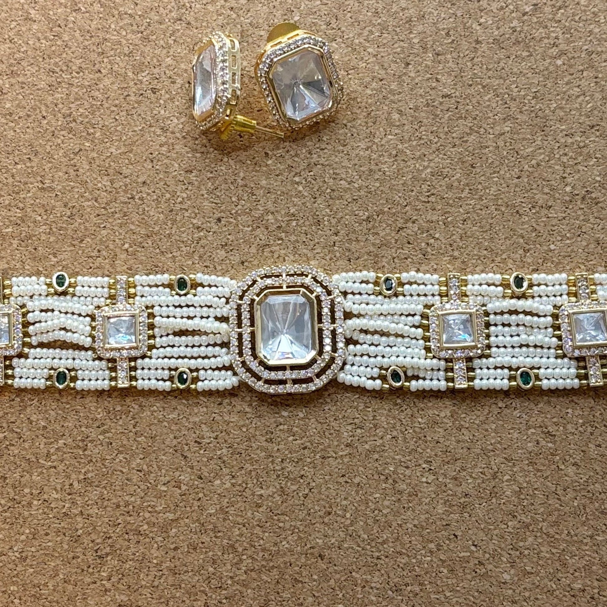 • Clothing: Embroidered/Printed suit for women - Made of best quality fabric - lawn or linen or chiffon - pure silk - Available at Najma Designs & Co. • Jewelry: Gold - plated stud earrings for