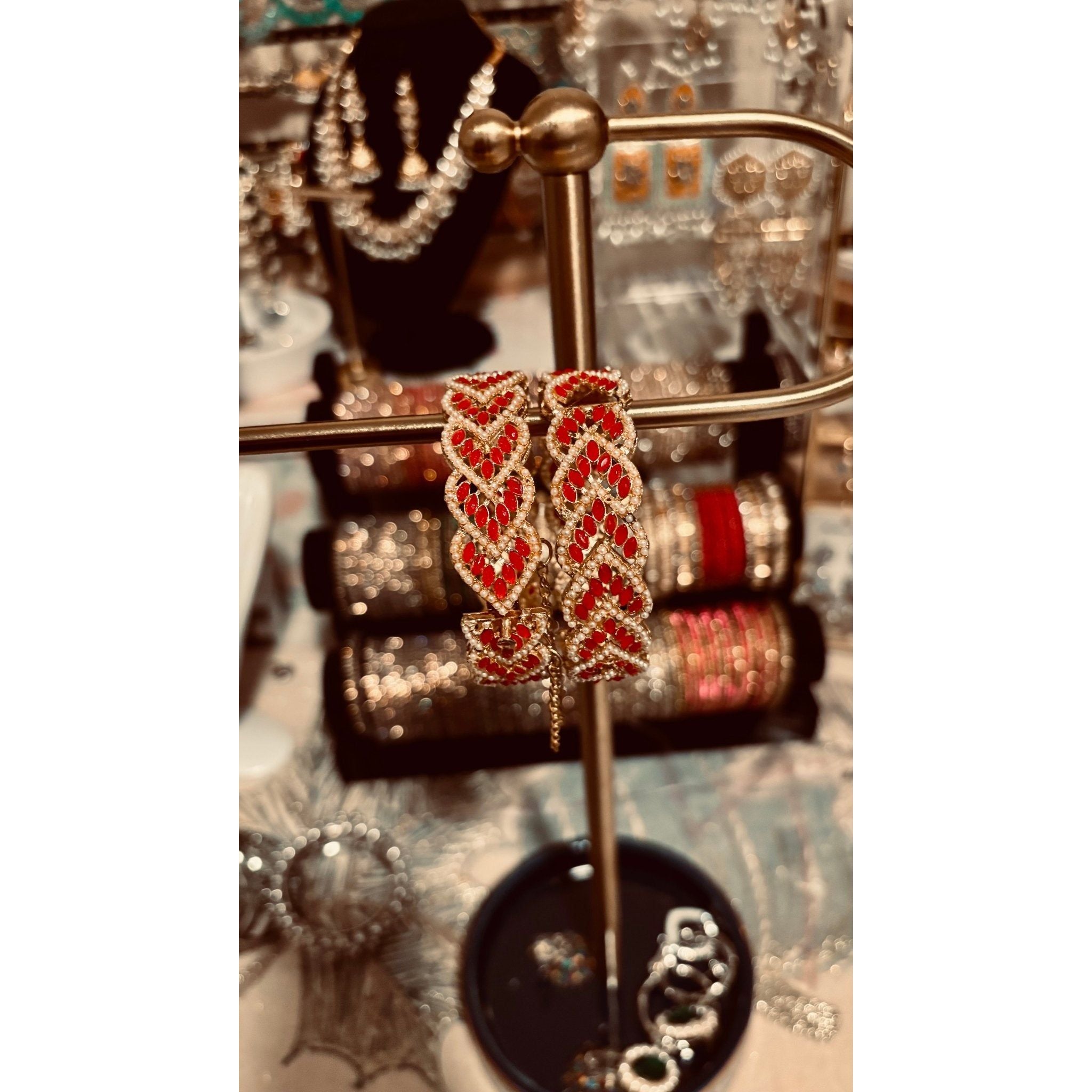 • Clothing: Embroidered/Printed suit for women - Made of best quality fabric - lawn or linen or chiffon - pure silk - Available at Najma Designs & Co. • Jewelry: Gold - plated stud earrings for