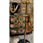 • Clothing: Embroidered/Printed suit for women - Made of best quality fabric - lawn or linen or chiffon - pure silk - Available at Najma Designs & Co. • Jewelry: Gold - plated stud earrings for