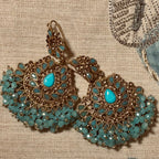 • Clothing: Embroidered/Printed suit for women - Made of best quality fabric - lawn or linen or chiffon - pure silk - Available at Najma Designs & Co. • Jewelry: Gold - plated stud earrings for