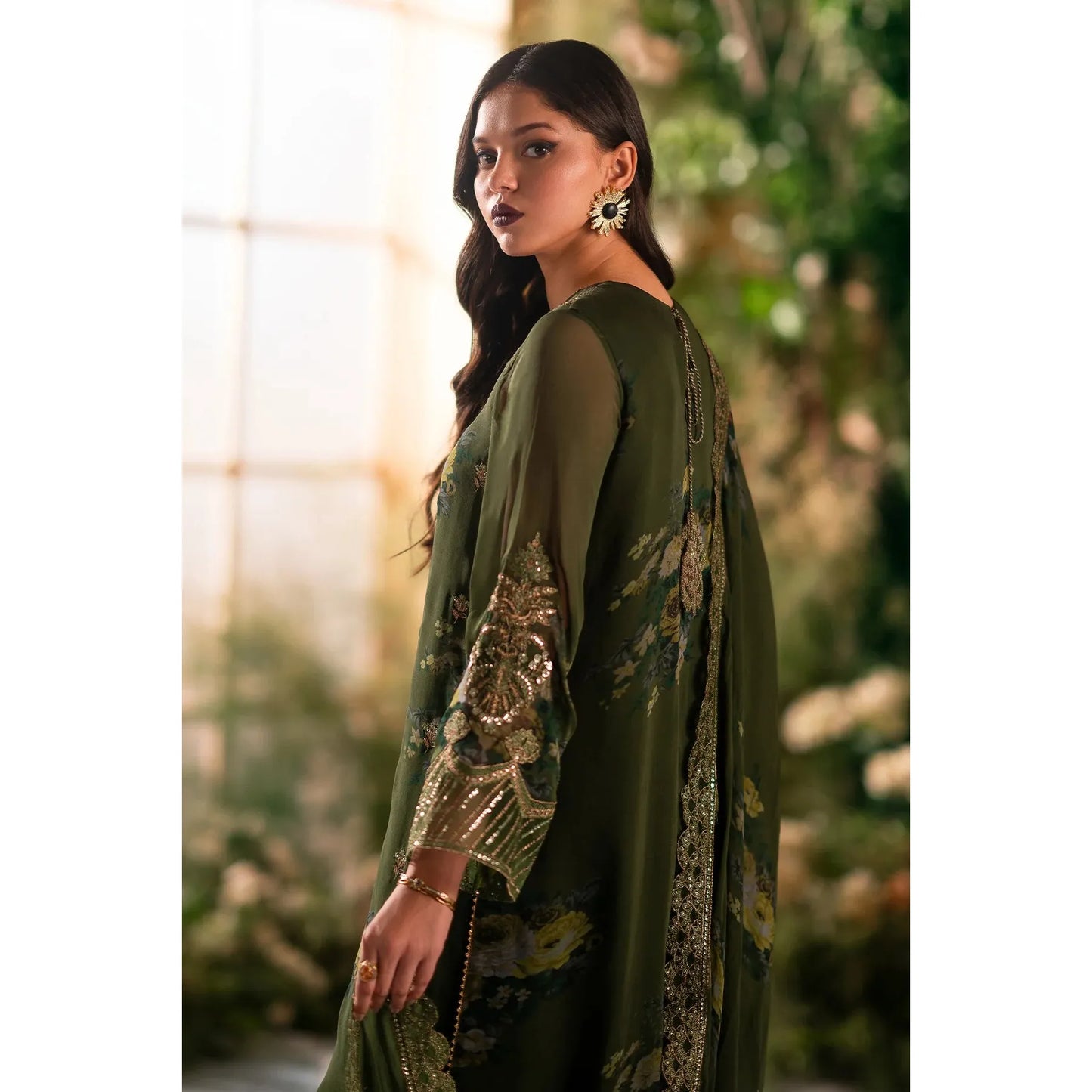 Charizma - 3-PC Stitched Embroidered Chiffon - Green