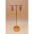golden earring with clear zircone stones 