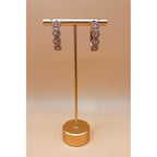 golden earring with clear zircone stones 