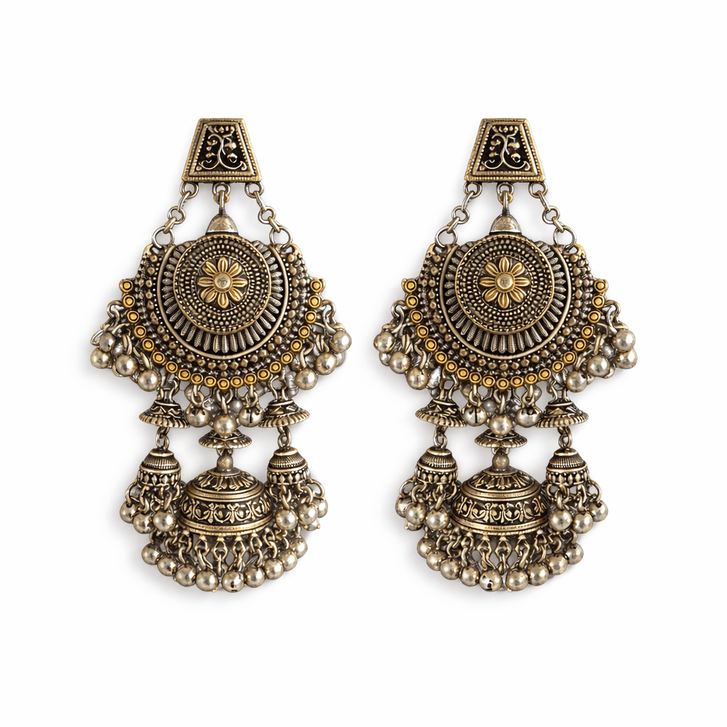 • Clothing: Embroidered/Printed suit for women - Made of best quality fabric - lawn or linen or chiffon - pure silk - Available at Najma Designs & Co. • Jewelry: Gold - plated stud earrings for