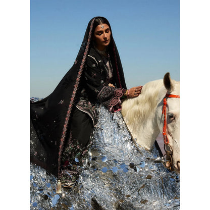 • Clothing: Embroidered/Printed suit for women - Made of best quality fabric - lawn or linen or chiffon - pure silk - Available at Najma Designs & Co. • Jewelry: Gold - plated stud earrings for