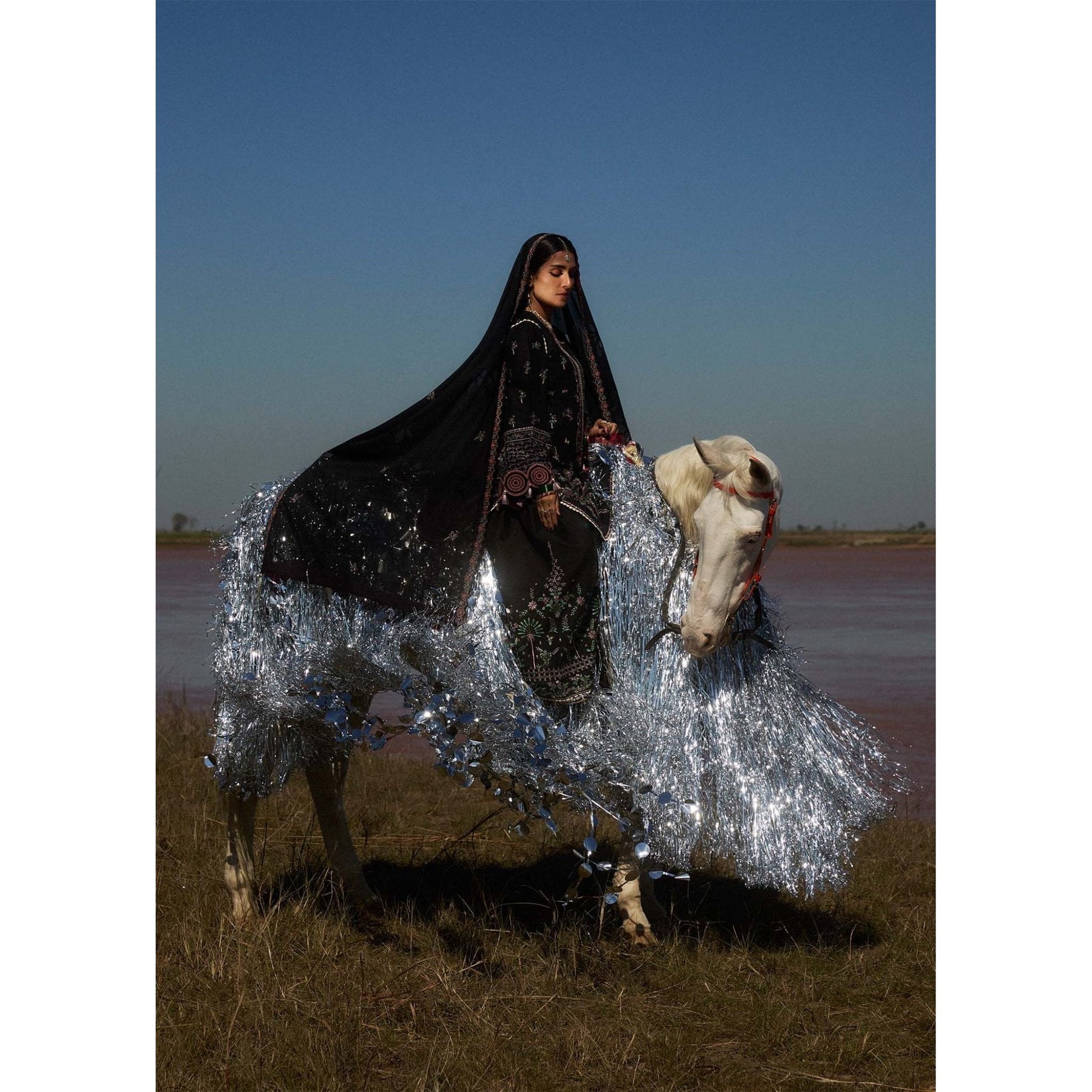 • Clothing: Embroidered/Printed suit for women - Made of best quality fabric - lawn or linen or chiffon - pure silk - Available at Najma Designs & Co. • Jewelry: Gold - plated stud earrings for