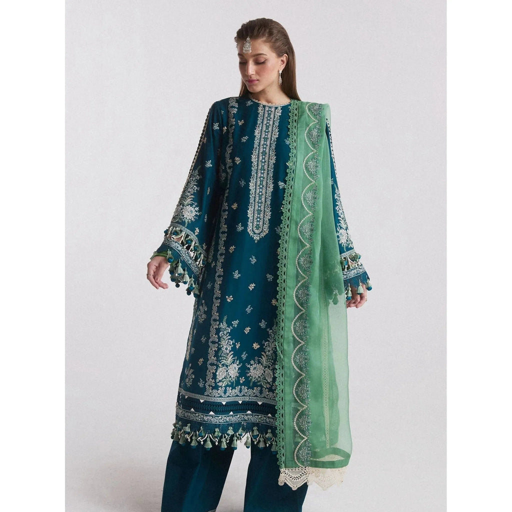 • Clothing: Embroidered/Printed suit for women - Made of best quality fabric - lawn or linen or chiffon - pure silk - Available at Najma Designs & Co. • Jewelry: Gold - plated stud earrings for