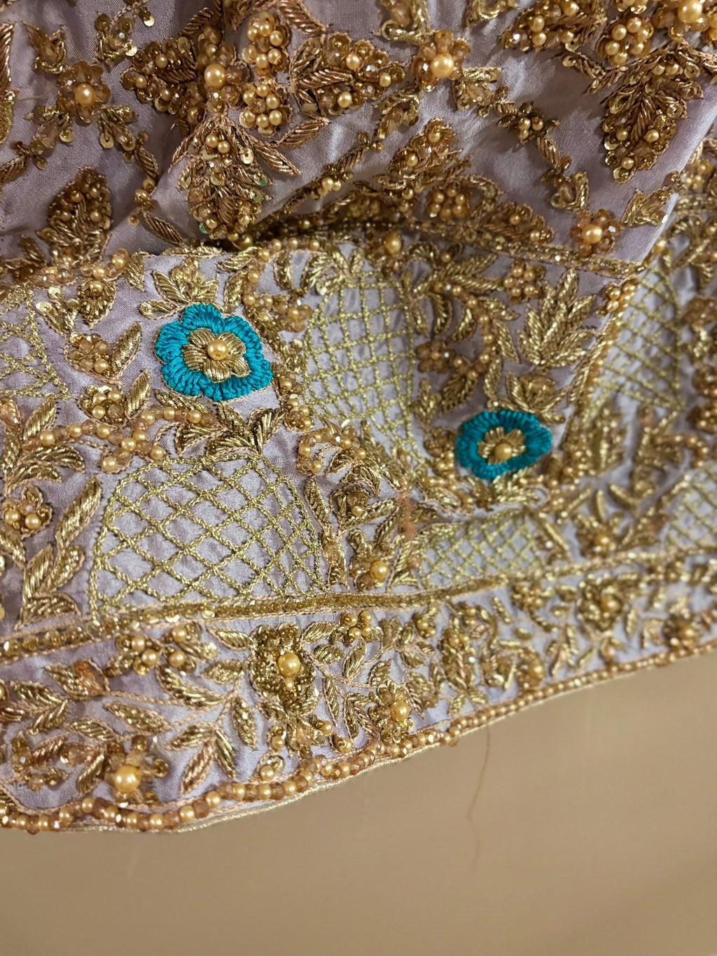 • Clothing: Embroidered/Printed suit for women - Made of best quality fabric - lawn or linen or chiffon - pure silk - Available at Najma Designs & Co. • Jewelry: Gold - plated stud earrings for