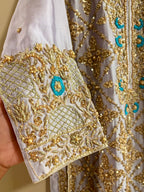 • Clothing: Embroidered/Printed suit for women - Made of best quality fabric - lawn or linen or chiffon - pure silk - Available at Najma Designs & Co. • Jewelry: Gold - plated stud earrings for