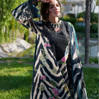 • Clothing: Embroidered/Printed suit for women - Made of best quality fabric - lawn or linen or chiffon - pure silk - Available at Najma Designs & Co. • Jewelry: Gold - plated stud earrings for
