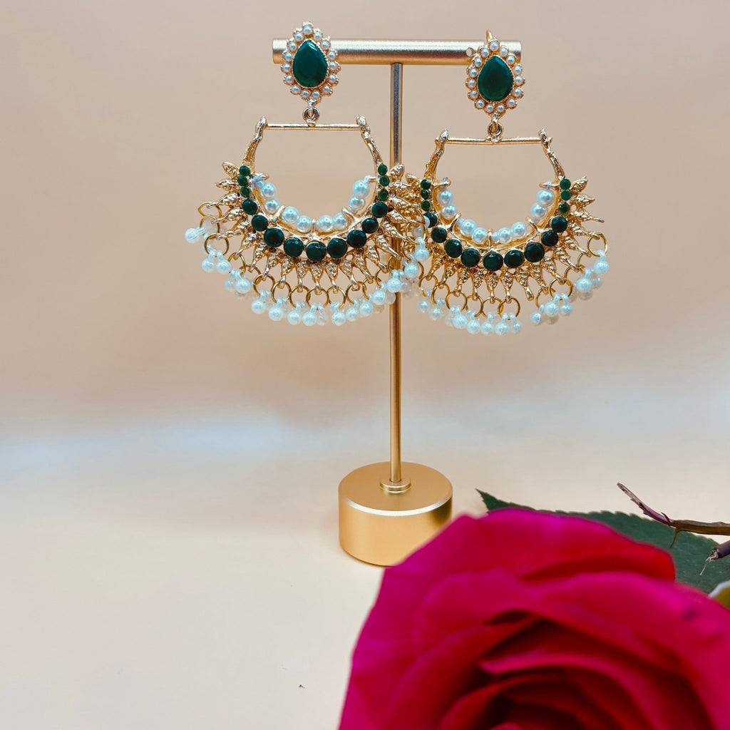 • Clothing: Embroidered/Printed suit for women - Made of best quality fabric - lawn or linen or chiffon - pure silk - Available at Najma Designs & Co. • Jewelry: Gold - plated stud earrings for