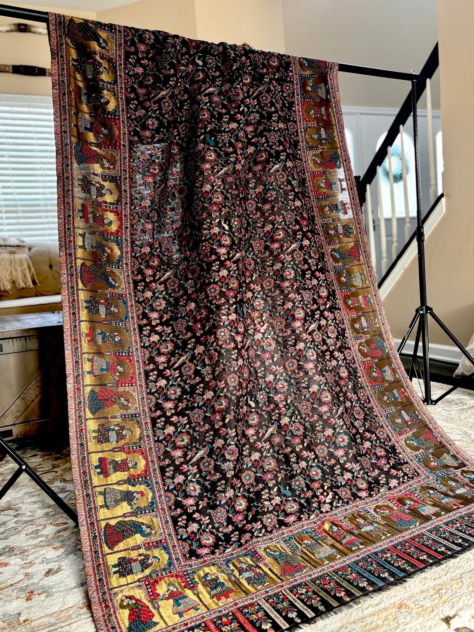 • Clothing: Embroidered/Printed suit for women - Made of best quality fabric - lawn or linen or chiffon - pure silk - Available at Najma Designs & Co. • Jewelry: Gold - plated stud earrings for