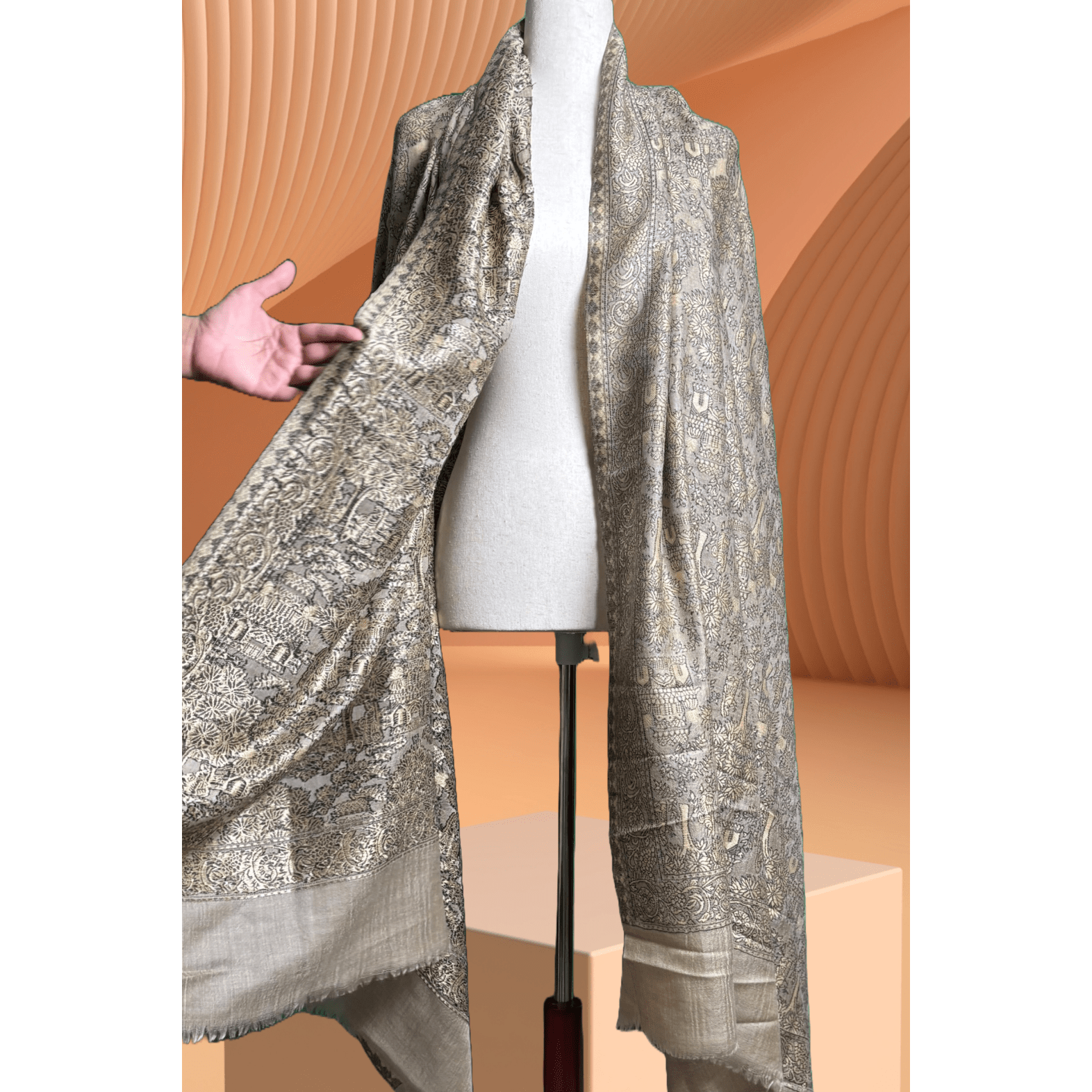 Kani silk Pashmina (Shahi Darbar) Shawl - NajmaDesigns & Co.