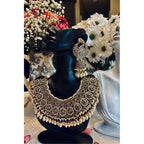 Alia Bhatt-Inspired Bridal Jewelry Set, Regal Necklace, Captivating Earrings, and Mesmerizing Sheeshphool, Adorned with Kundan, Pearl Moti, and Pearl Beads, Gold-Plated Brass, Timeless Bridal Elegance, Perfect for Indian and Pakistani Brides, Ready to Ship