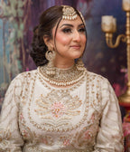 • Clothing: Embroidered/Printed suit for women - Made of best quality fabric - lawn or linen or chiffon - pure silk - Available at Najma Designs & Co. • Jewelry: Gold - plated stud earrings for