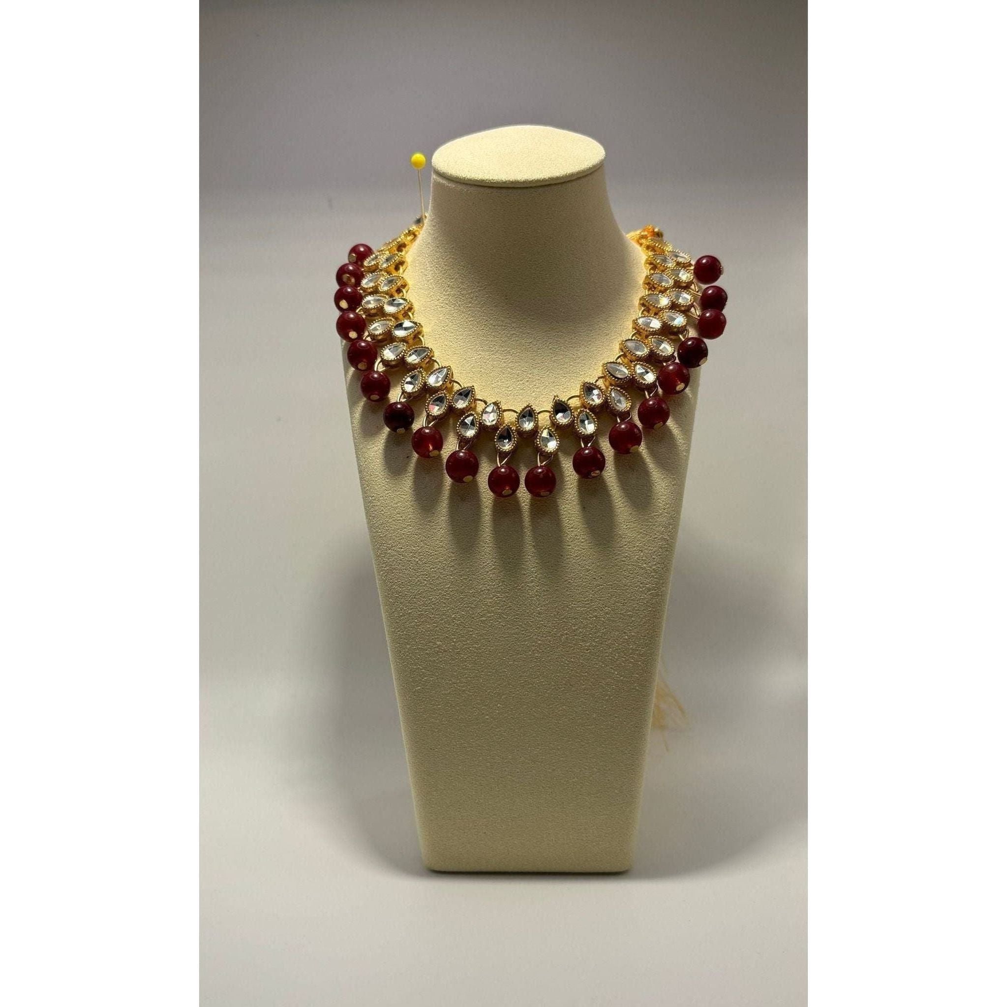 Kundan Choker-01 (maroon)