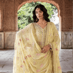 • Clothing: Embroidered/Printed suit for women - Made of best quality fabric - lawn or linen or chiffon - pure silk - Available at Najma Designs & Co. • Jewelry: Gold - plated stud earrings for