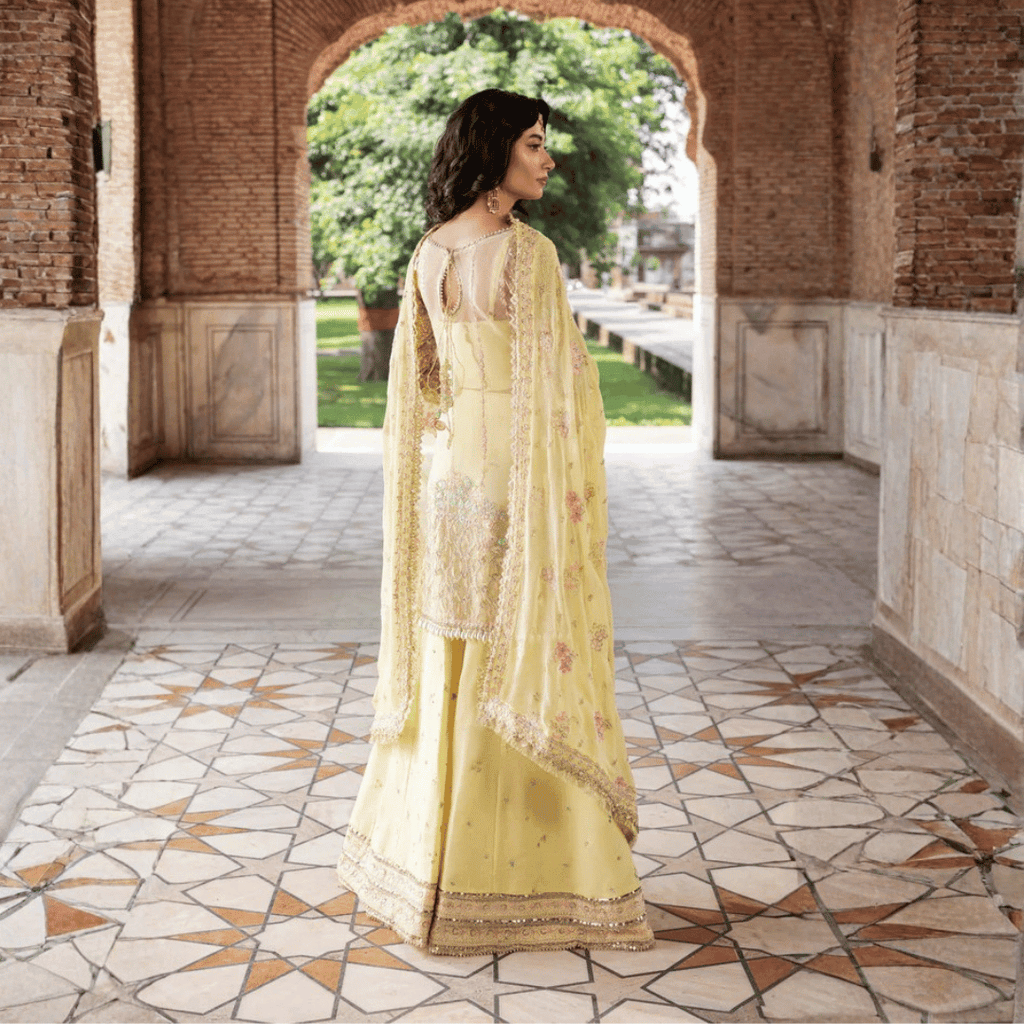 • Clothing: Embroidered/Printed suit for women - Made of best quality fabric - lawn or linen or chiffon - pure silk - Available at Najma Designs & Co. • Jewelry: Gold - plated stud earrings for