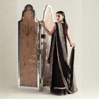 • Clothing: Embroidered/Printed suit for women - Made of best quality fabric - lawn or linen or chiffon - pure silk - Available at Najma Designs & Co. • Jewelry: Gold - plated stud earrings for