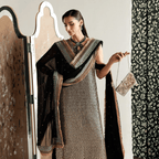 • Clothing: Embroidered/Printed suit for women - Made of best quality fabric - lawn or linen or chiffon - pure silk - Available at Najma Designs & Co. • Jewelry: Gold - plated stud earrings for