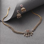 • Clothing: Embroidered/Printed suit for women - Made of best quality fabric - lawn or linen or chiffon - pure silk - Available at Najma Designs & Co. • Jewelry: Gold - plated stud earrings for