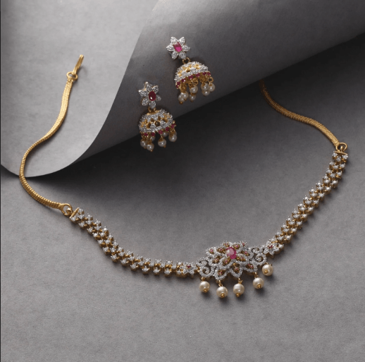 • Clothing: Embroidered/Printed suit for women - Made of best quality fabric - lawn or linen or chiffon - pure silk - Available at Najma Designs & Co. • Jewelry: Gold - plated stud earrings for