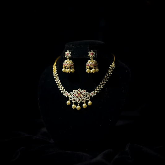 • Clothing: Embroidered/Printed suit for women - Made of best quality fabric - lawn or linen or chiffon - pure silk - Available at Najma Designs & Co. • Jewelry: Gold - plated stud earrings for