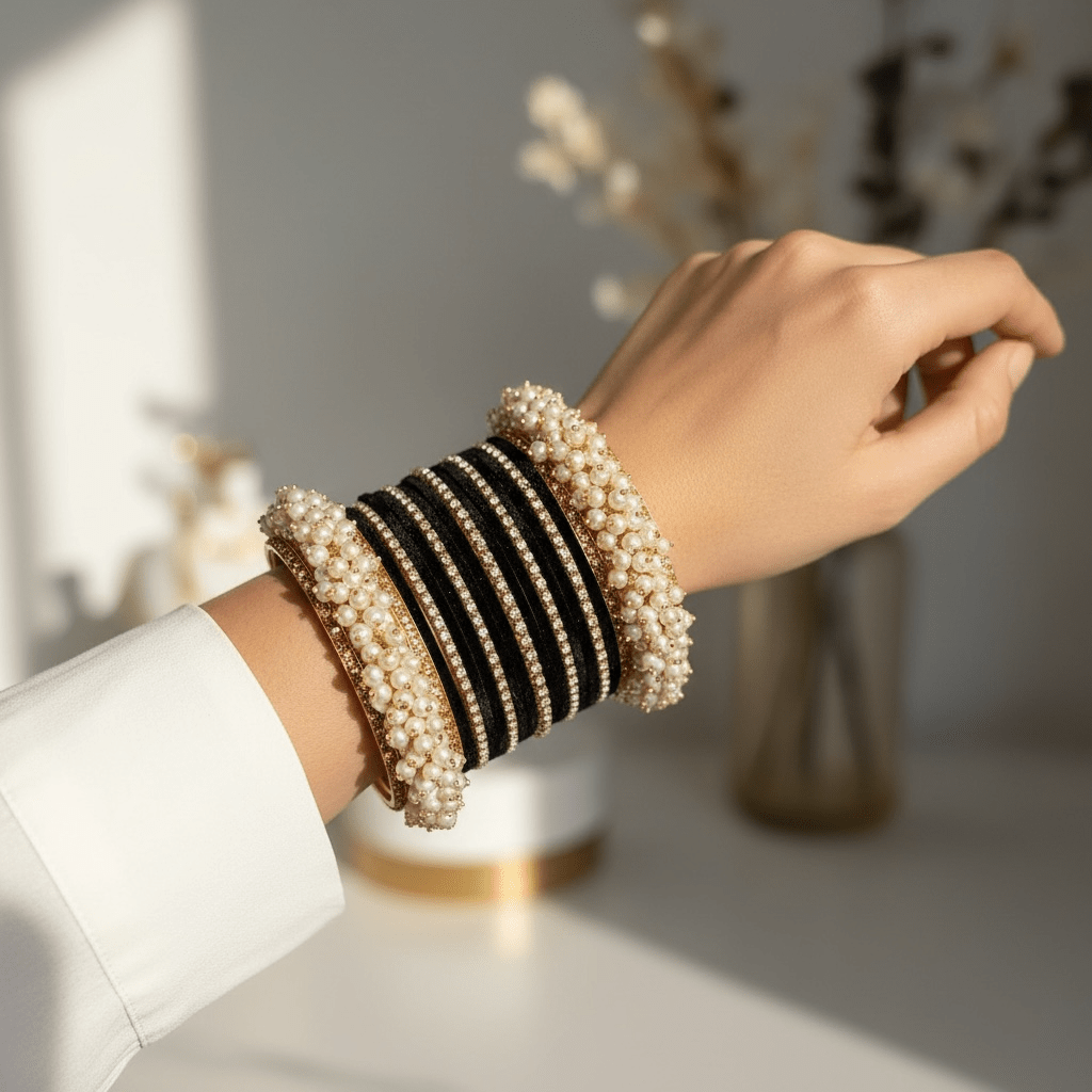 • Clothing: Embroidered/Printed suit for women - Made of best quality fabric - lawn or linen or chiffon - pure silk - Available at Najma Designs & Co. • Jewelry: Gold - plated stud earrings for