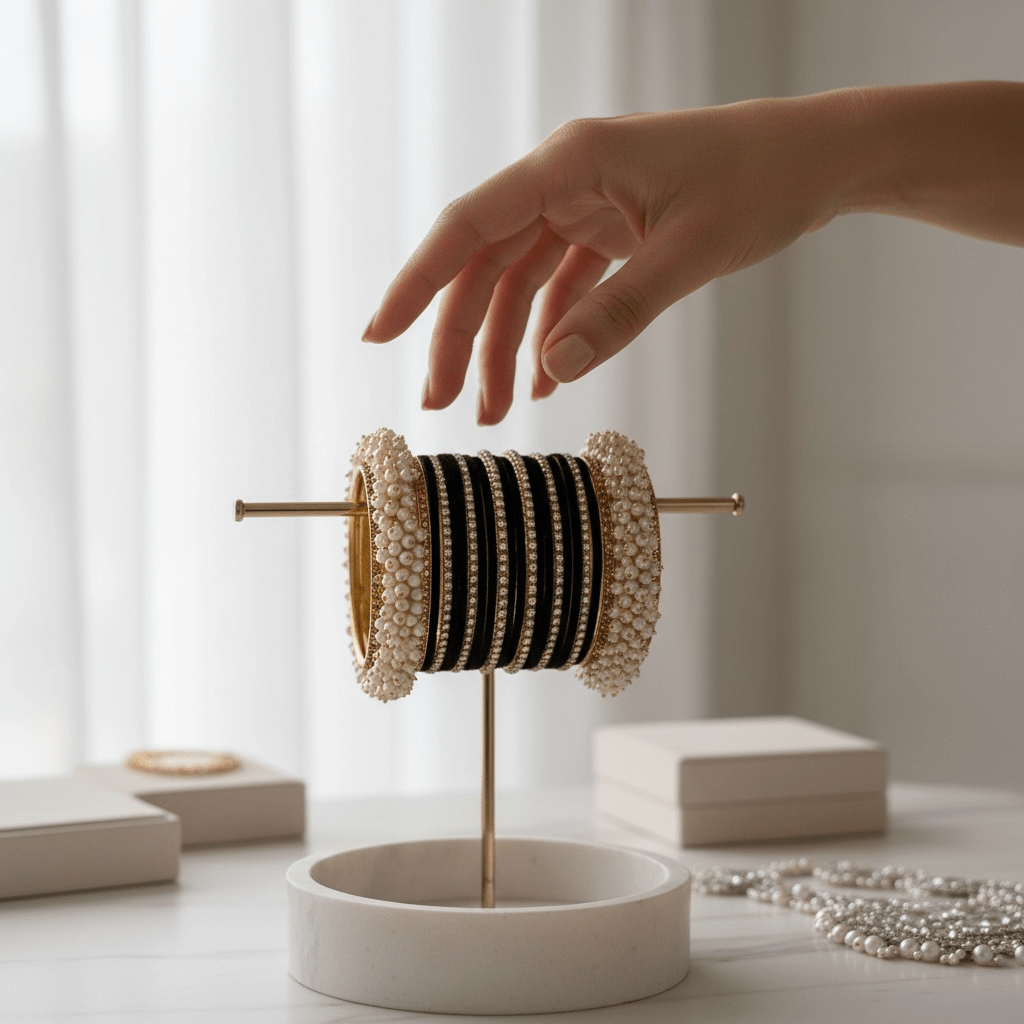 • Clothing: Embroidered/Printed suit for women - Made of best quality fabric - lawn or linen or chiffon - pure silk - Available at Najma Designs & Co. • Jewelry: Gold - plated stud earrings for