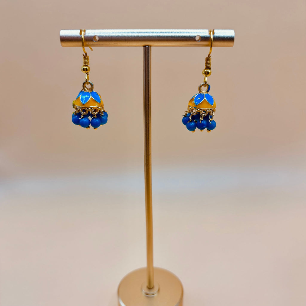 • Clothing: Embroidered/Printed suit for women - Made of best quality fabric - lawn or linen or chiffon - pure silk - Available at Najma Designs & Co. • Jewelry: Gold - plated stud earrings for