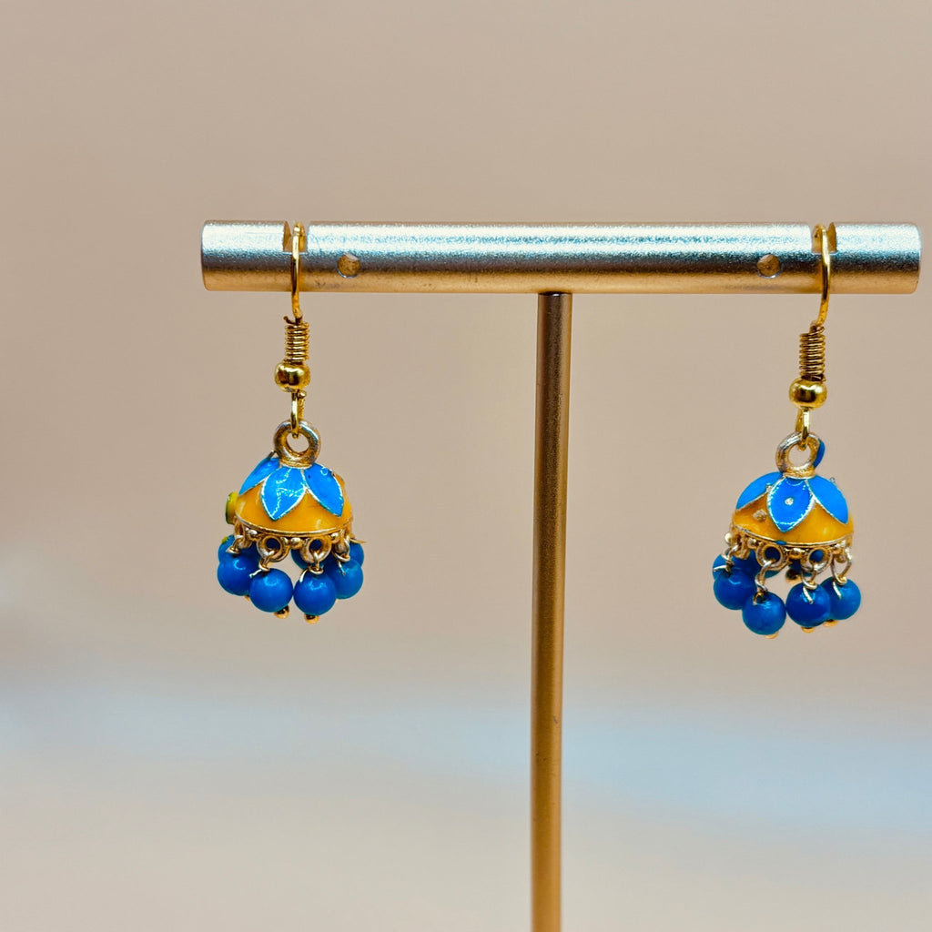 • Clothing: Embroidered/Printed suit for women - Made of best quality fabric - lawn or linen or chiffon - pure silk - Available at Najma Designs & Co. • Jewelry: Gold - plated stud earrings for