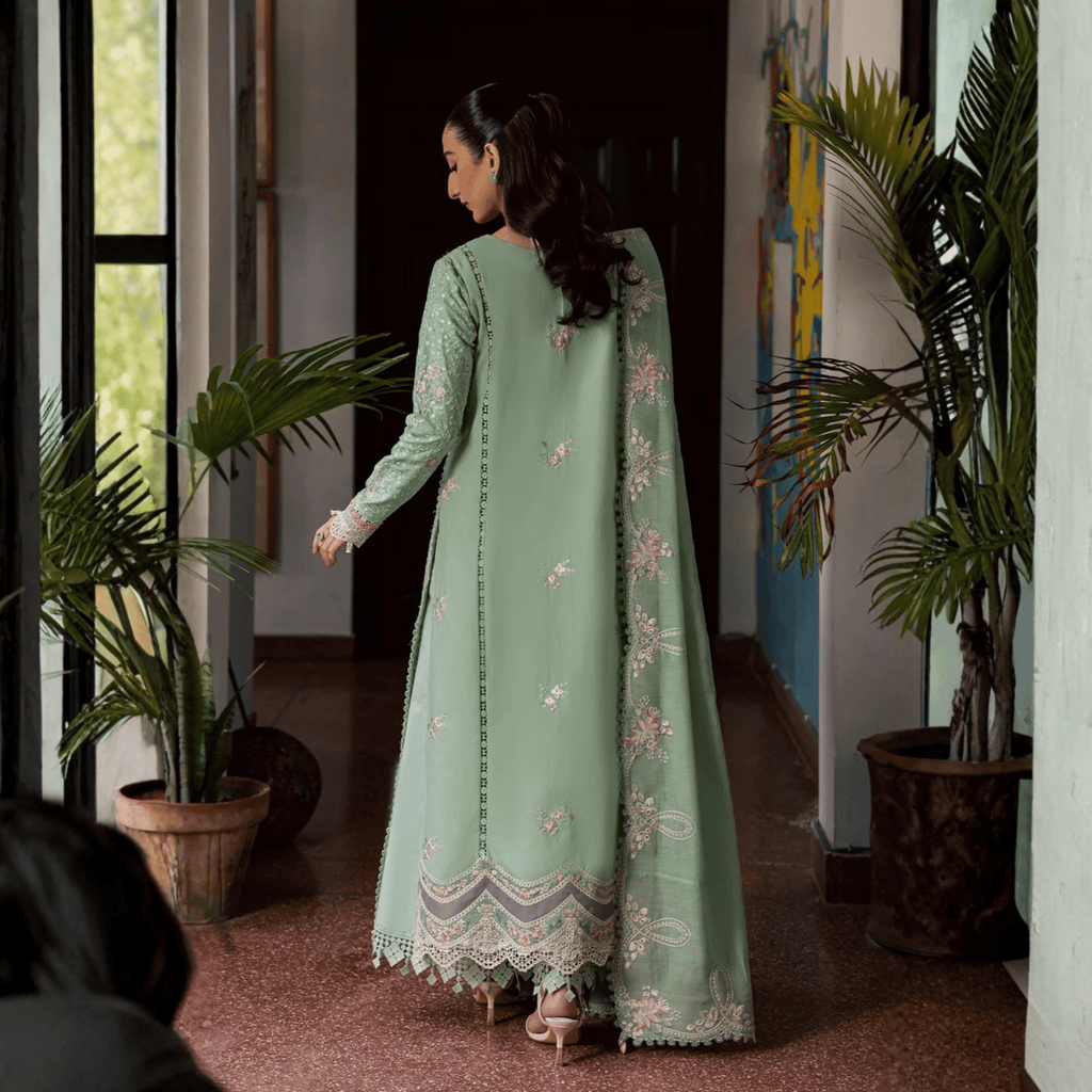 • Clothing: Embroidered/Printed suit for women - Made of best quality fabric - lawn or linen or chiffon - pure silk - Available at Najma Designs & Co. • Jewelry: Gold - plated stud earrings for