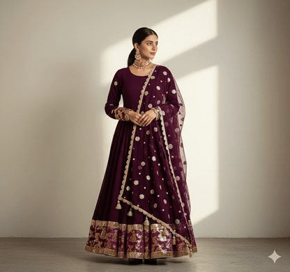 • Clothing: Embroidered/Printed suit for women - Made of best quality fabric - lawn or linen or chiffon - pure silk - Available at Najma Designs & Co. • Jewelry: Gold - plated stud earrings for