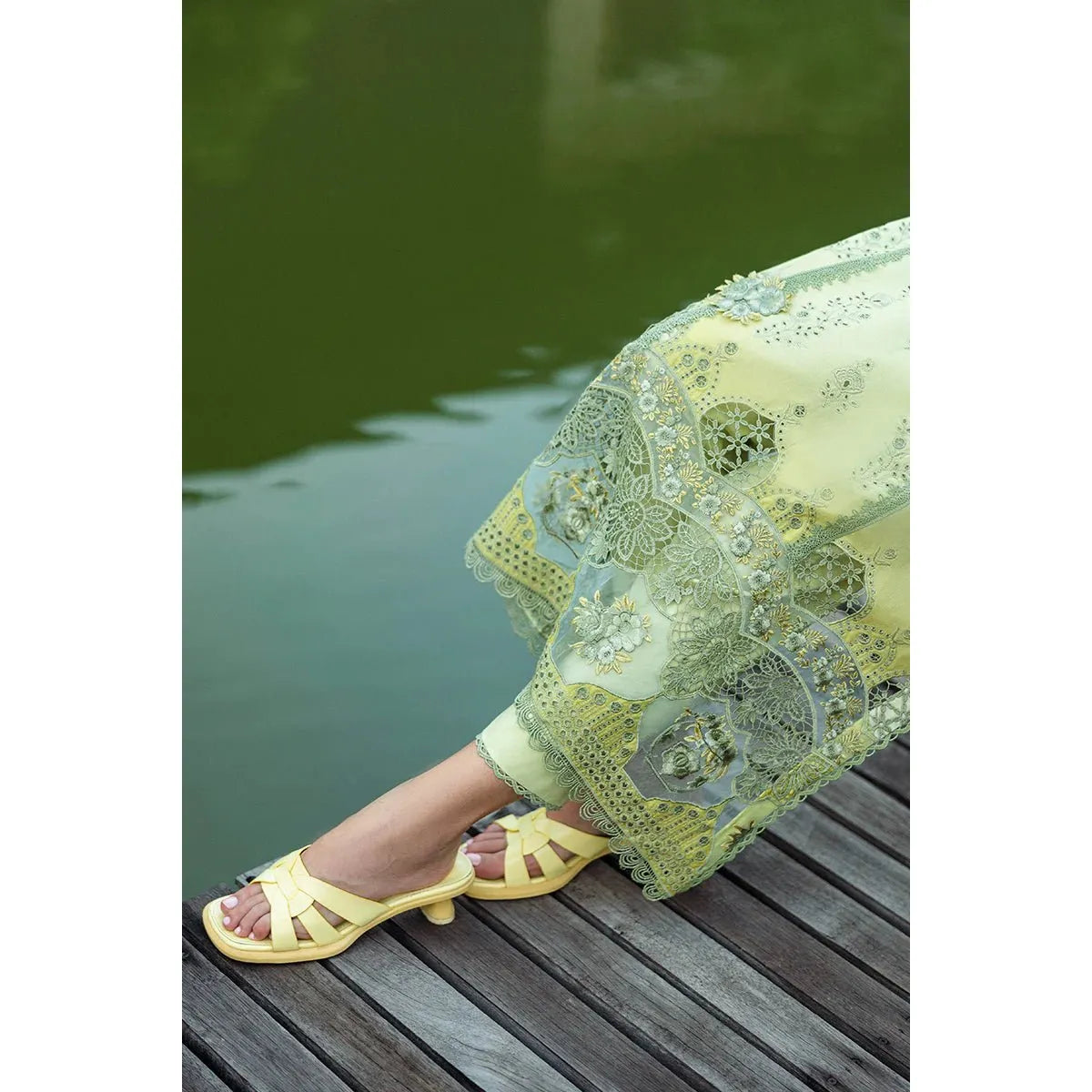 • Clothing: Embroidered/Printed suit for women - Made of best quality fabric - lawn or linen or chiffon - pure silk - Available at Najma Designs & Co. • Jewelry: Gold - plated stud earrings for