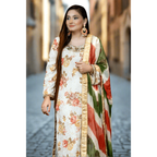 Naqshi work on Embroidery Chiffon - NajmaDesigns & Co.