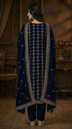 • Clothing: Embroidered/Printed suit for women - Made of best quality fabric - lawn or linen or chiffon - pure silk - Available at Najma Designs & Co. • Jewelry: Gold - plated stud earrings for