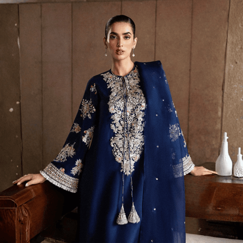 • Clothing: Embroidered/Printed suit for women - Made of best quality fabric - lawn or linen or chiffon - pure silk - Available at Najma Designs & Co. • Jewelry: Gold - plated stud earrings for