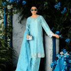 • Clothing: Embroidered/Printed suit for women - Made of best quality fabric - lawn or linen or chiffon - pure silk - Available at Najma Designs & Co. • Jewelry: Gold - plated stud earrings for