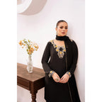 • Clothing: Embroidered/Printed suit for women - Made of best quality fabric - lawn or linen or chiffon - pure silk - Available at Najma Designs & Co. • Jewelry: Gold - plated stud earrings for