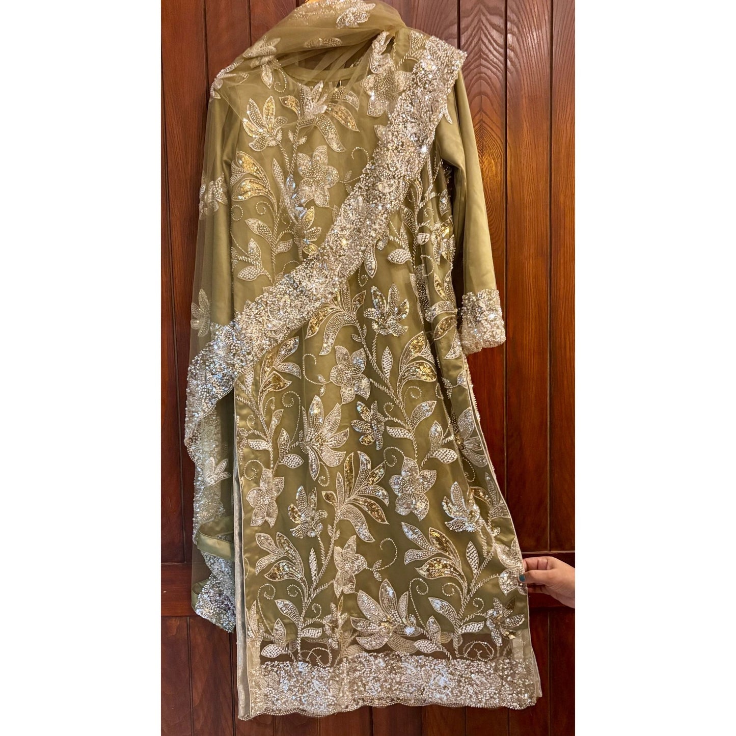 • Clothing: Embroidered/Printed suit for women - Made of best quality fabric - lawn or linen or chiffon - pure silk - Available at Najma Designs & Co. • Jewelry: Gold - plated stud earrings for