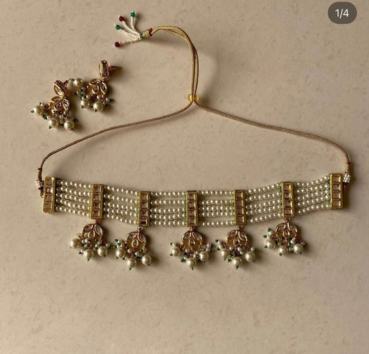 • Clothing: Embroidered/Printed suit for women - Made of best quality fabric - lawn or linen or chiffon - pure silk - Available at Najma Designs & Co. • Jewelry: Gold - plated stud earrings for