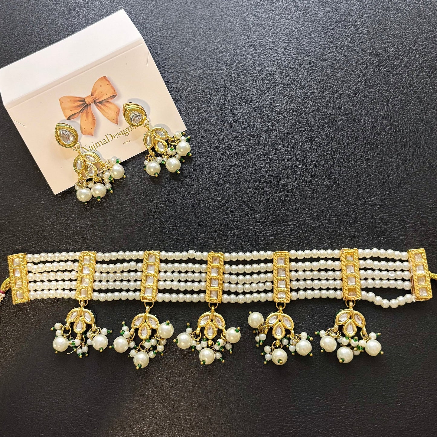 • Clothing: Embroidered/Printed suit for women - Made of best quality fabric - lawn or linen or chiffon - pure silk - Available at Najma Designs & Co. • Jewelry: Gold - plated stud earrings for