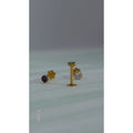 Nose Stud- 21k Gold - Purple