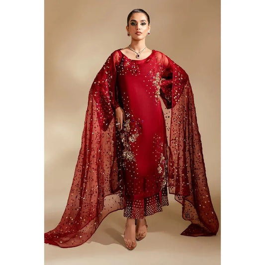 • Clothing: Embroidered/Printed suit for women - Made of best quality fabric - lawn or linen or chiffon - pure silk - Available at Najma Designs & Co. • Jewelry: Gold - plated stud earrings for