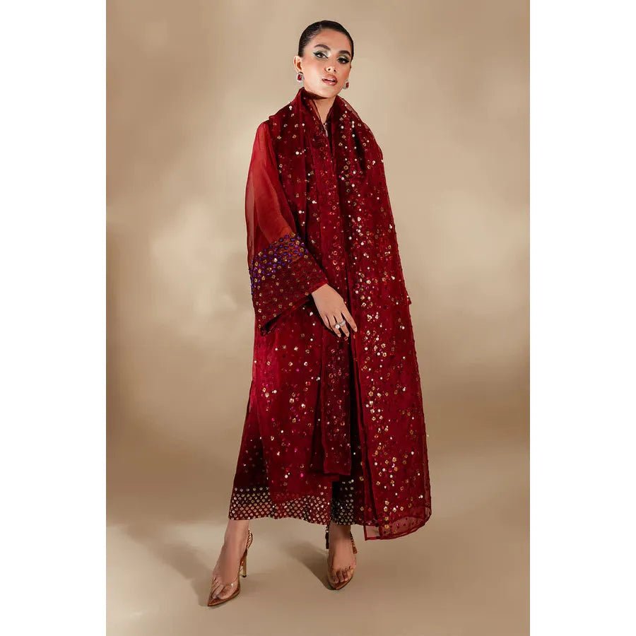 • Clothing: Embroidered/Printed suit for women - Made of best quality fabric - lawn or linen or chiffon - pure silk - Available at Najma Designs & Co. • Jewelry: Gold - plated stud earrings for