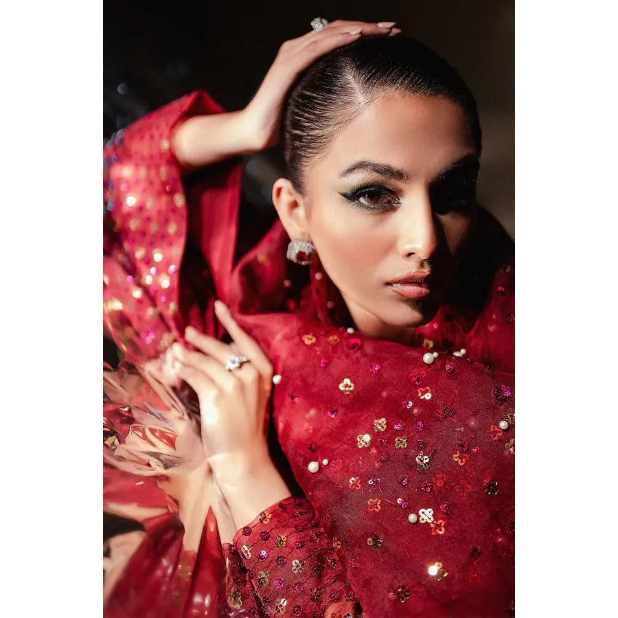 • Clothing: Embroidered/Printed suit for women - Made of best quality fabric - lawn or linen or chiffon - pure silk - Available at Najma Designs & Co. • Jewelry: Gold - plated stud earrings for