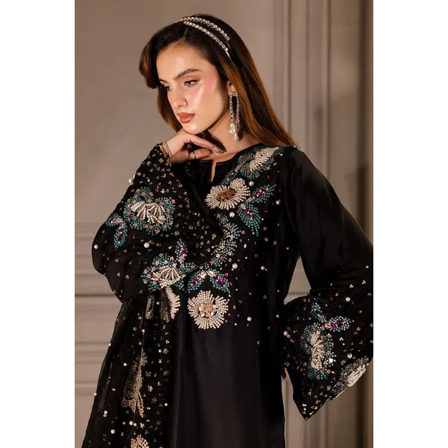 • Clothing: Embroidered/Printed suit for women - Made of best quality fabric - lawn or linen or chiffon - pure silk - Available at Najma Designs & Co. • Jewelry: Gold - plated stud earrings for