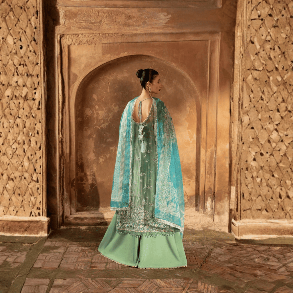 • Clothing: Embroidered/Printed suit for women - Made of best quality fabric - lawn or linen or chiffon - pure silk - Available at Najma Designs & Co. • Jewelry: Gold - plated stud earrings for